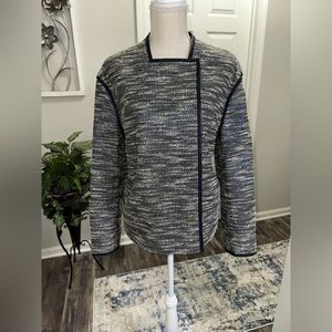 NWT Lafayette 148 New York Ink Multi Tweed Jacket Size XL